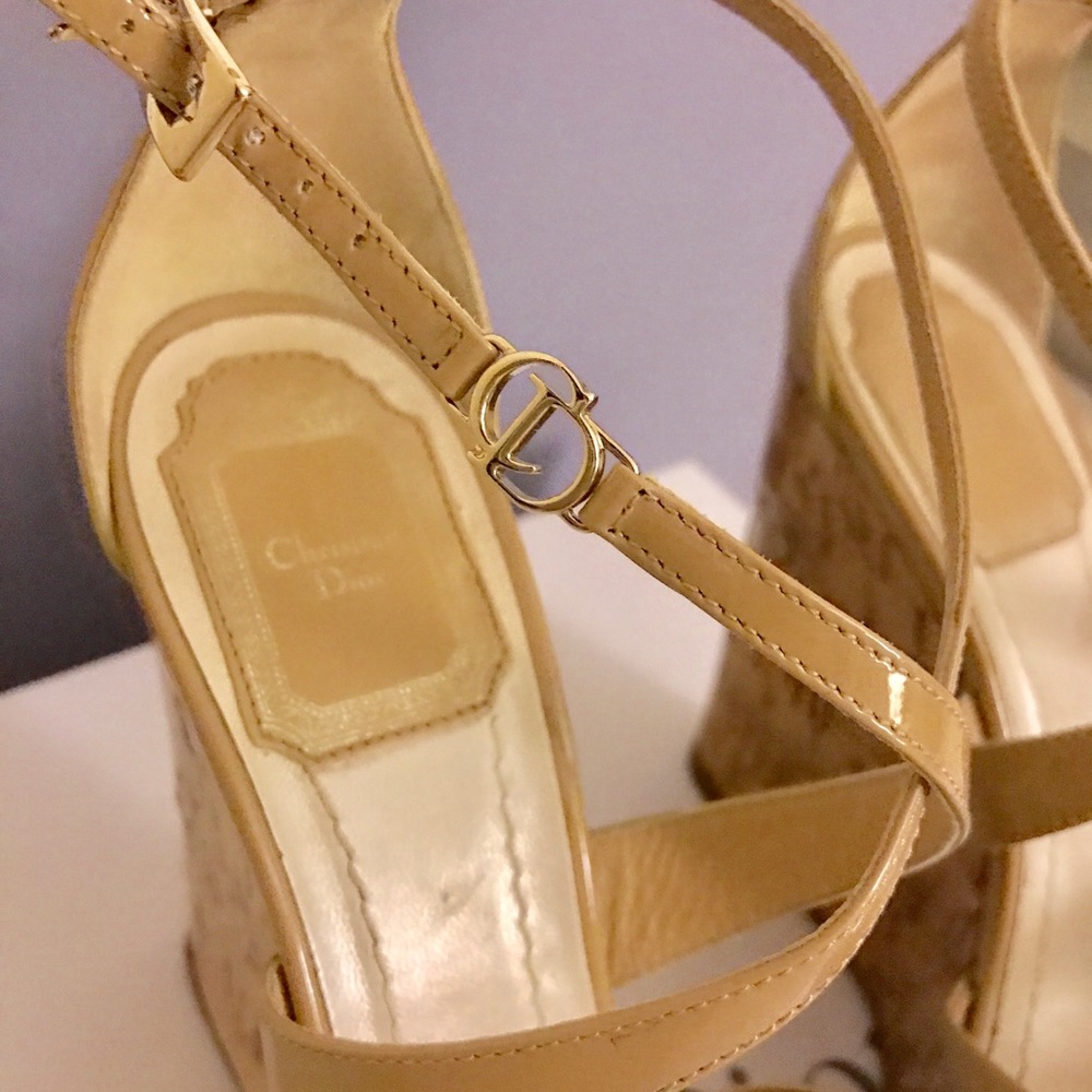 Dior Nude Cork Wedges - Picture 5 of 8